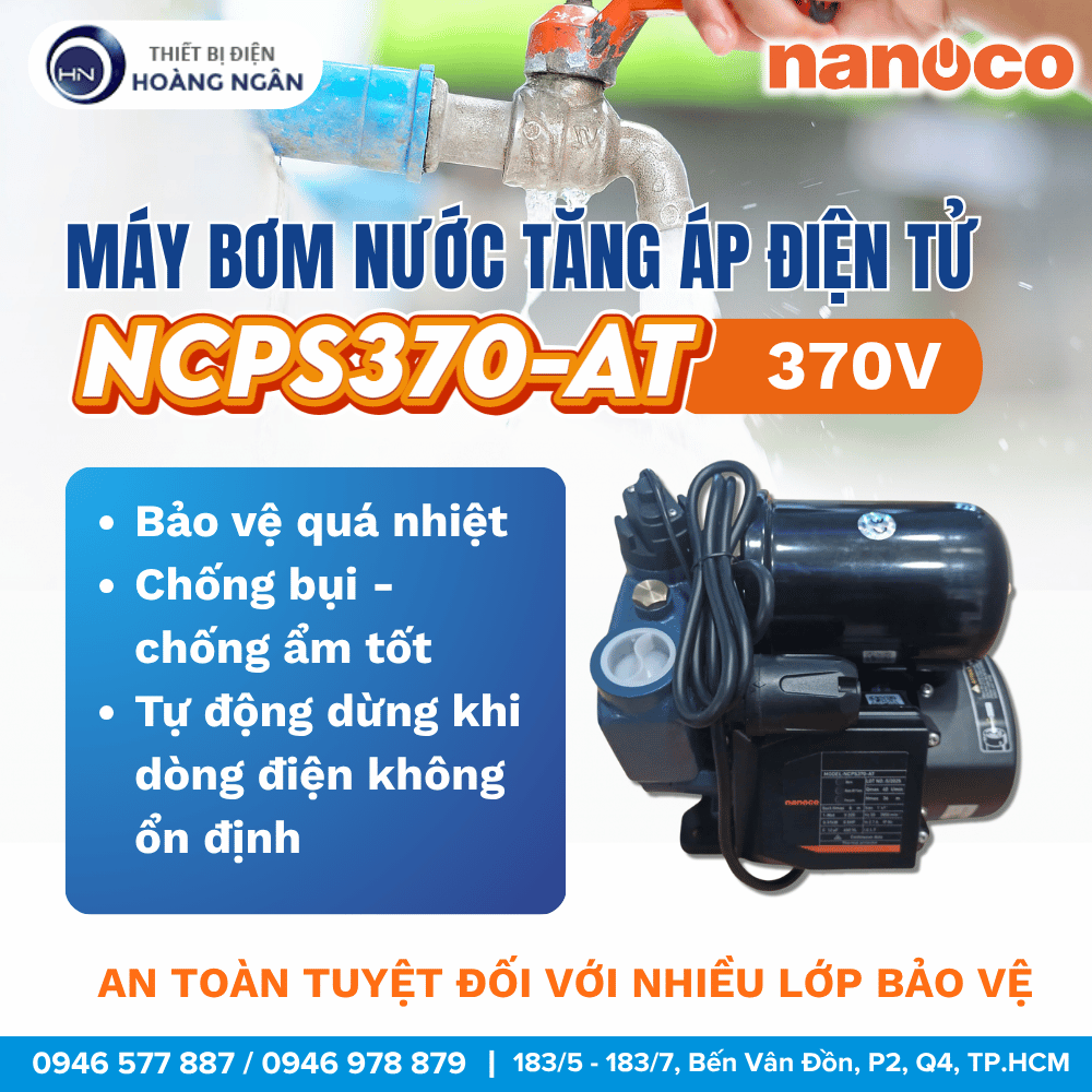 Máy Bơm Tăng Áp Điện Tử NCPS370-AT Nanoco