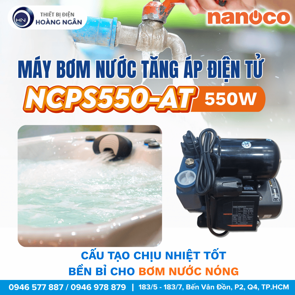 Máy Bơm Tăng Áp Điện Tử NCPS550-AT Nanoco 550W