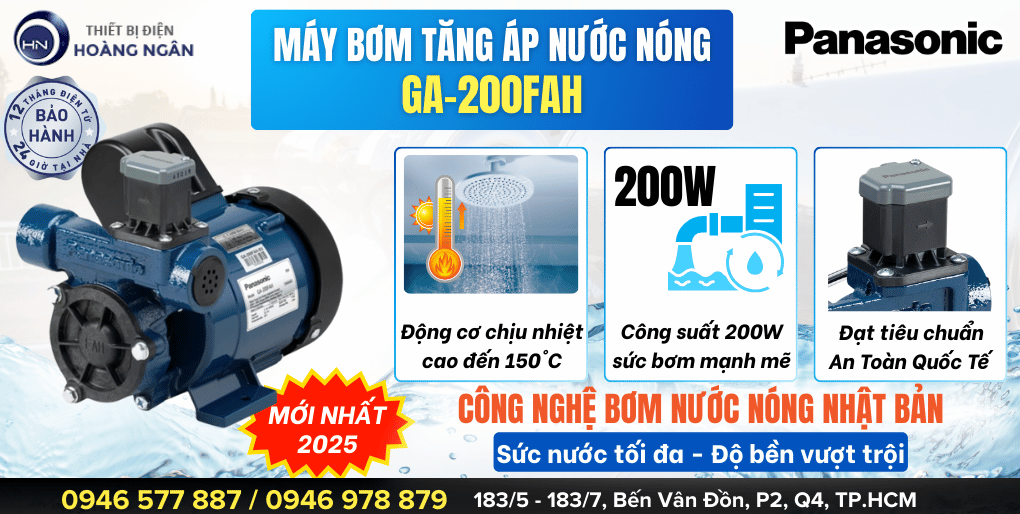 Máy Bơm Tăng Áp Nước Nóng Panasonic GA-200FAH