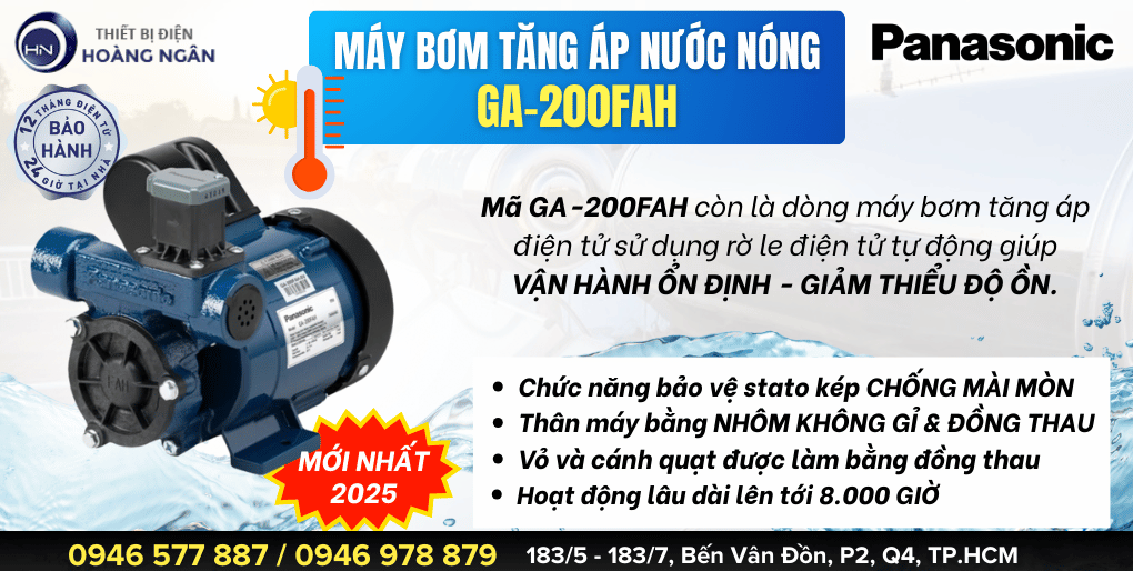 Máy Bơm Tăng Áp Nước Nóng Panasonic GA-200FAH