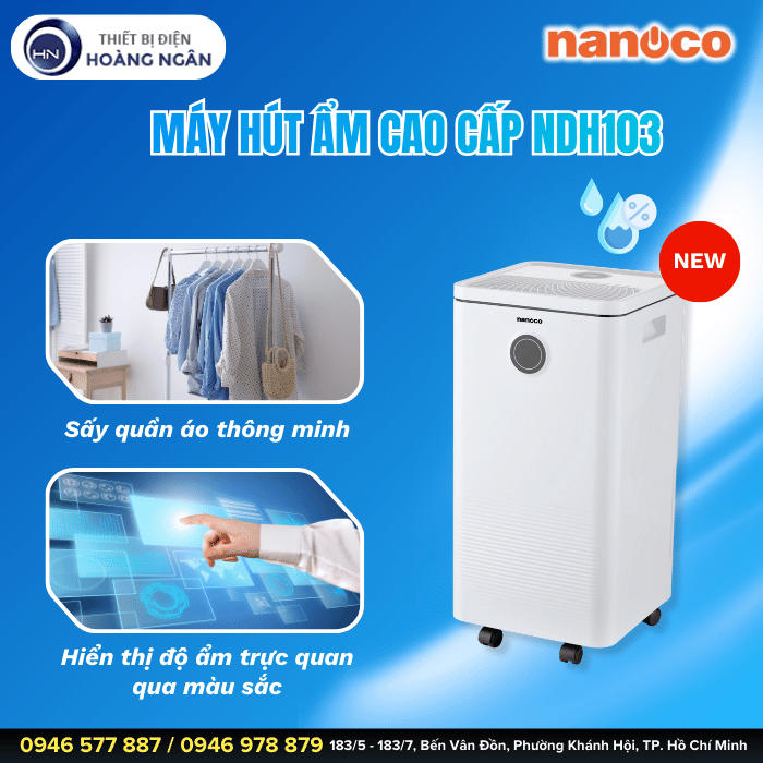 Máy Hút Ẩm 10L Nanoco NDH103
