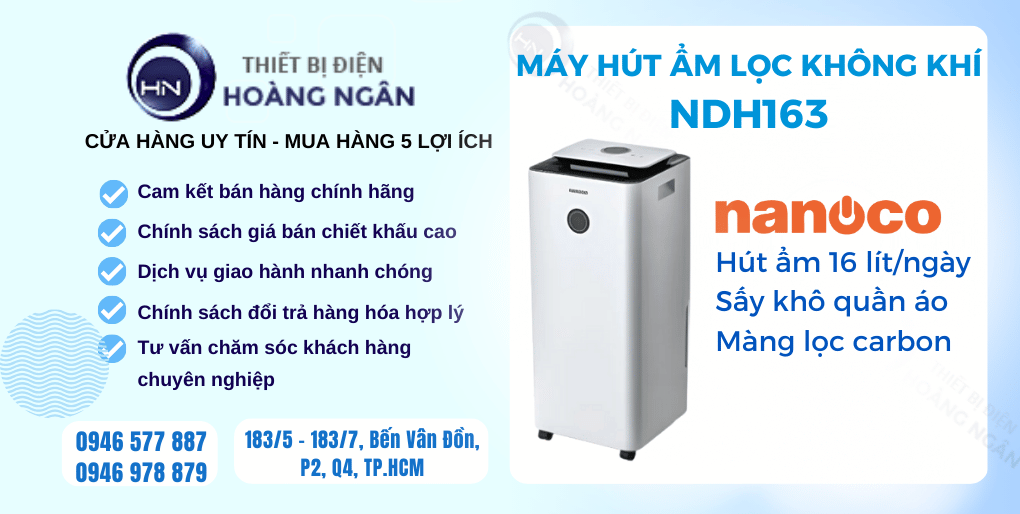 Máy Hút Ẩm Không Khí Nanoco