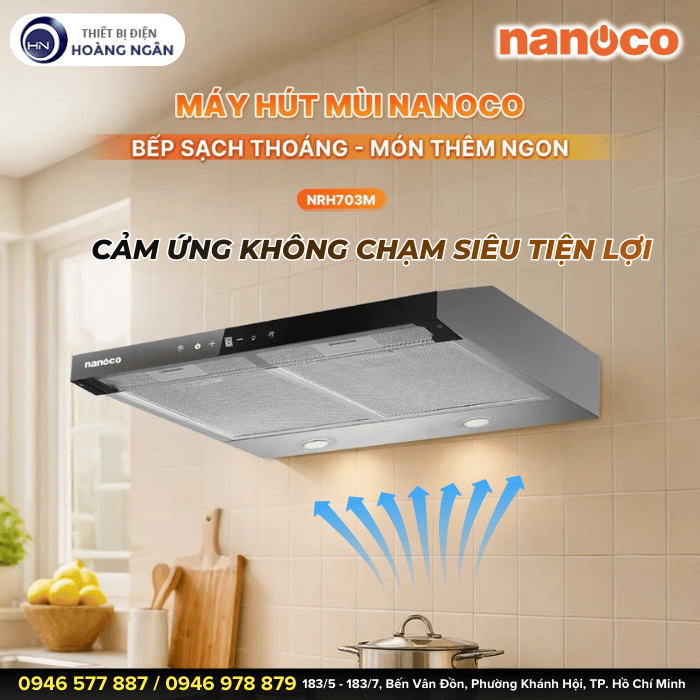 Máy Hút Mùi Bếp Nanoco NRH703M
