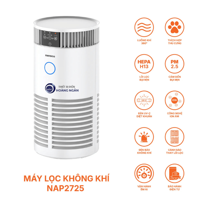 Máy Lọc Không Khí Nanoco NAP2725