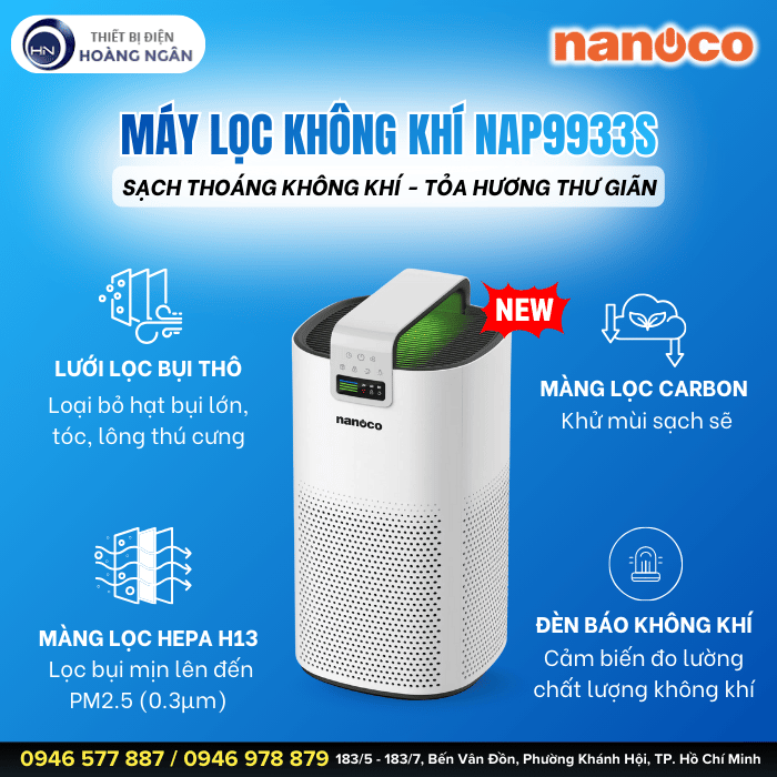 Máy Lọc Không Khí Nanoco NAP9933S