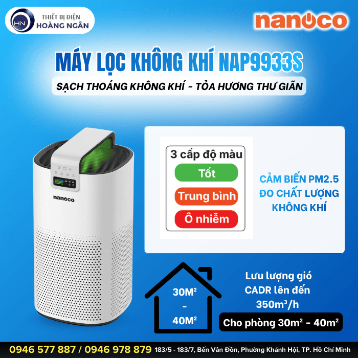 Máy Lọc Không Khí Nanoco NAP9933S