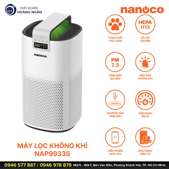 Máy Lọc Không Khí Nanoco NAP9933S