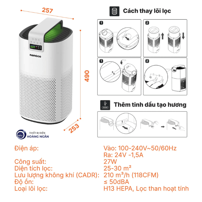 Máy Lọc Không Khí NAP9933S Nanoco