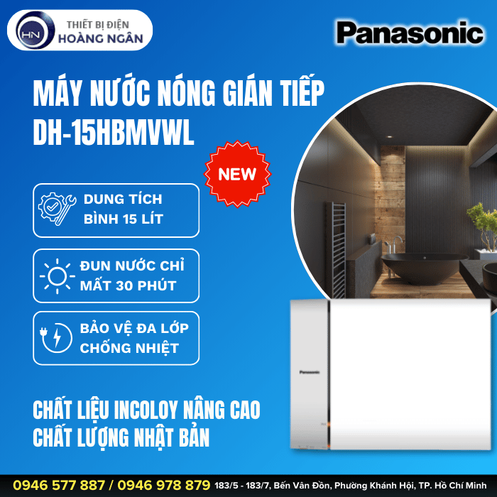 Máy Nước Nóng Gián Tiếp Panasonic DH-15HBMVWL