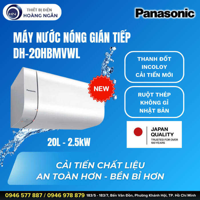 Máy Nước Nóng Gián Tiếp Panasonic DH-20HBMVWL