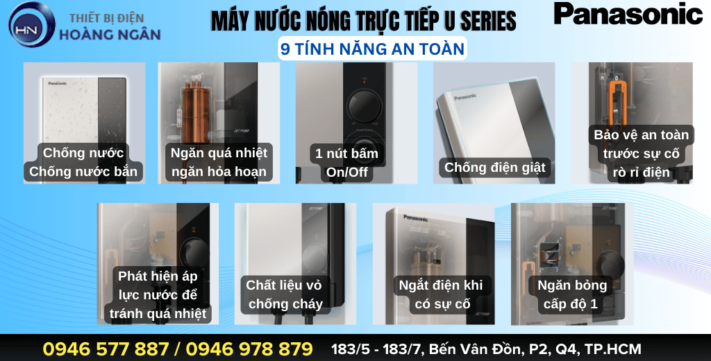 9 Chế độ an toàn của Máy Nước Nóng Panasonic Trực Tiếp - U Series