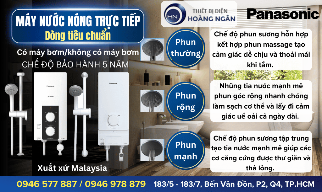 Máy Nước Nóng Trực Tiếp Panasonic - Dòng Tiêu Chuẩn