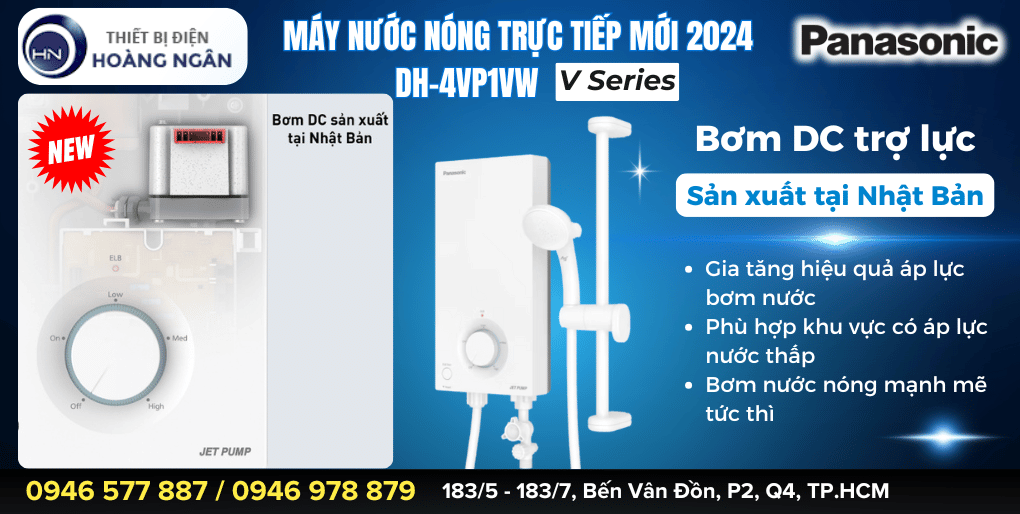 Máy Nước Nóng Trực Tiếp Panasonic V-Series DH-4VP1VW