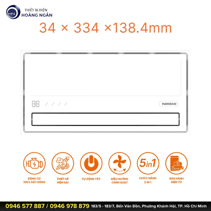 Máy Sưởi Ấm Có Thông Gió Nanoco NBD2561