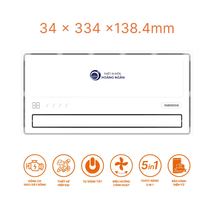 Máy Sưởi Ấm Có Thông Gió NBD2561 Nanoco