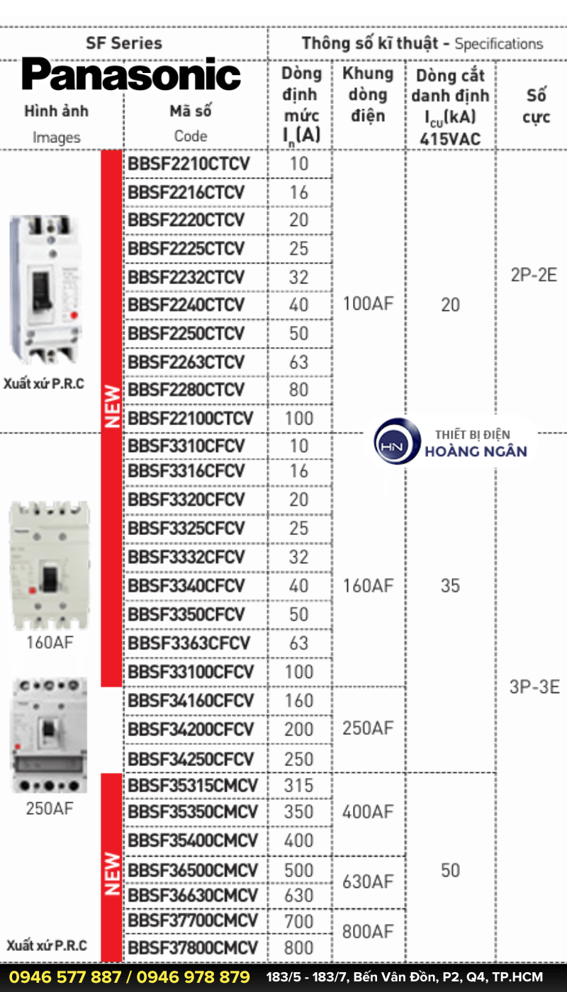 MCCB Panasonic SF Series