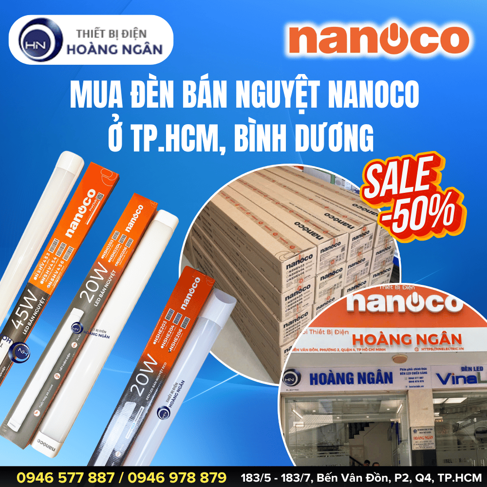 Mua Đèn Bán Nguyệt Nanoco Tại TP.HCM, Bình Dương – Chính Hãng, Giá Rẻ, Bền Bỉ Tiết Kiệm Điện