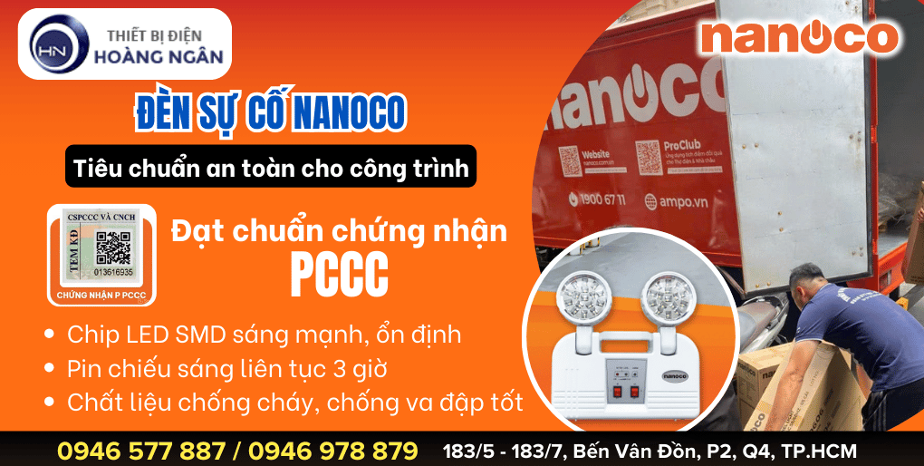 Mua Đèn Sự Cố Nanoco Ở TP.HCM, Bình Dương - Đạt Chuẩn PCCC - Đầy Đủ Giấy Tờ Cho Nghiệm Thu