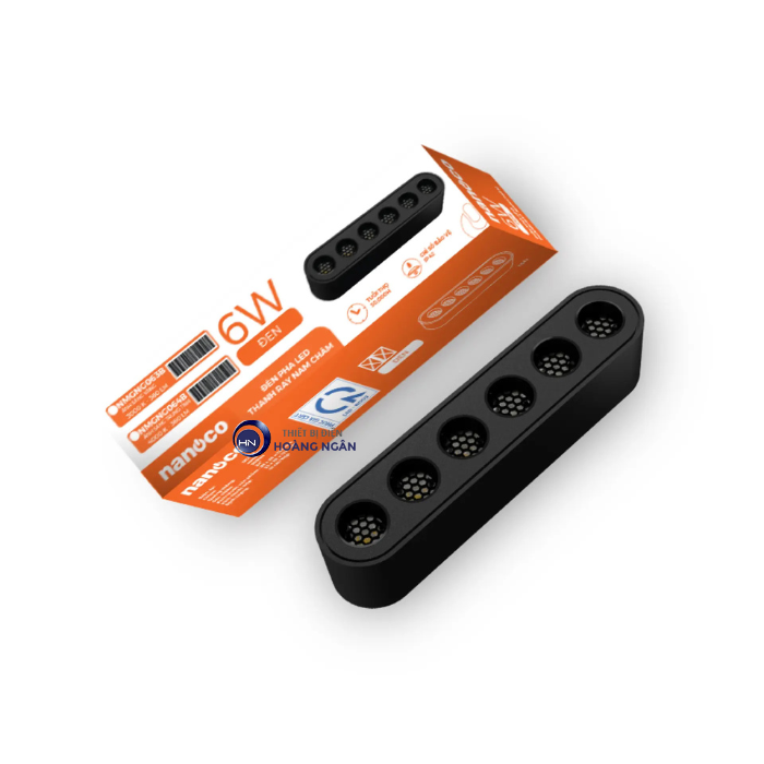 Đèn LED Chiếu Điểm Lưới Gắn Ray Nam Châm 6W NMGNG063B Nanoco