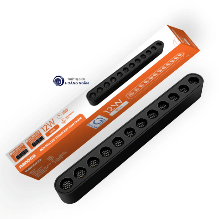 Đèn LED Chiếu Điểm Lưới Gắn Ray Nam Châm 12W NMGNG123B Nanoco