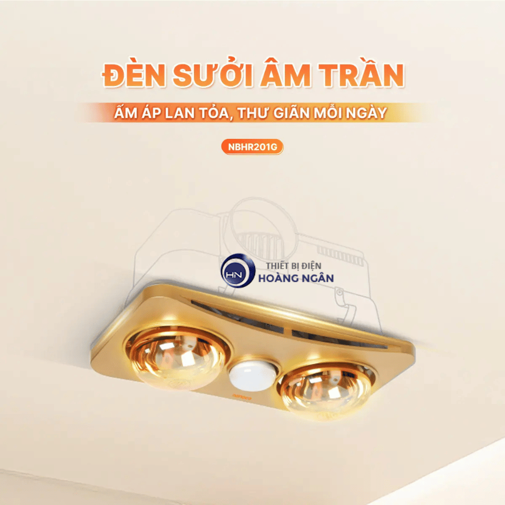 Đèn Sưởi Âm Trần Hút Mùi NBHR201G Nanoco