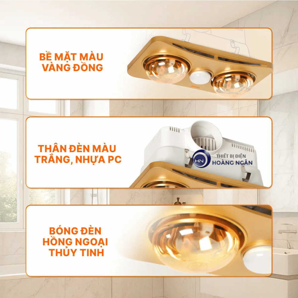 Đèn Sưởi Âm Trần Hút Mùi NBHR201G Nanoco