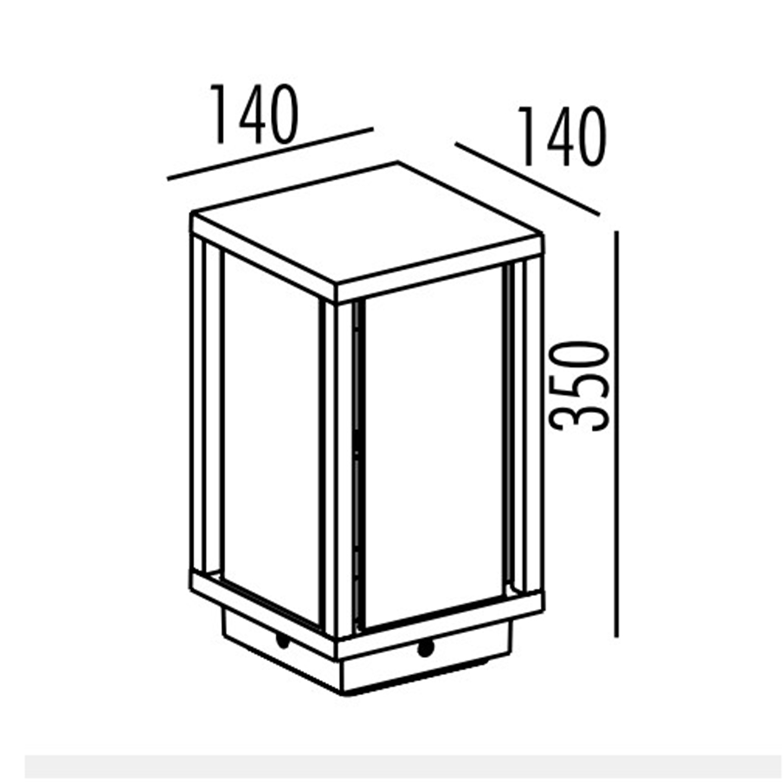 Đèn Gắn Trụ Ngoài Trời Dùng Bóng E27 NBB1463 Nanoco