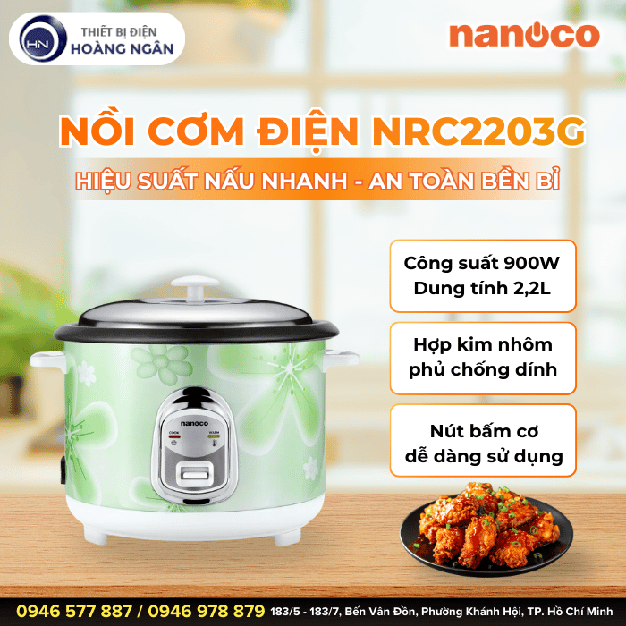 Nồi Cơm Điện Nanoco NRC2203G