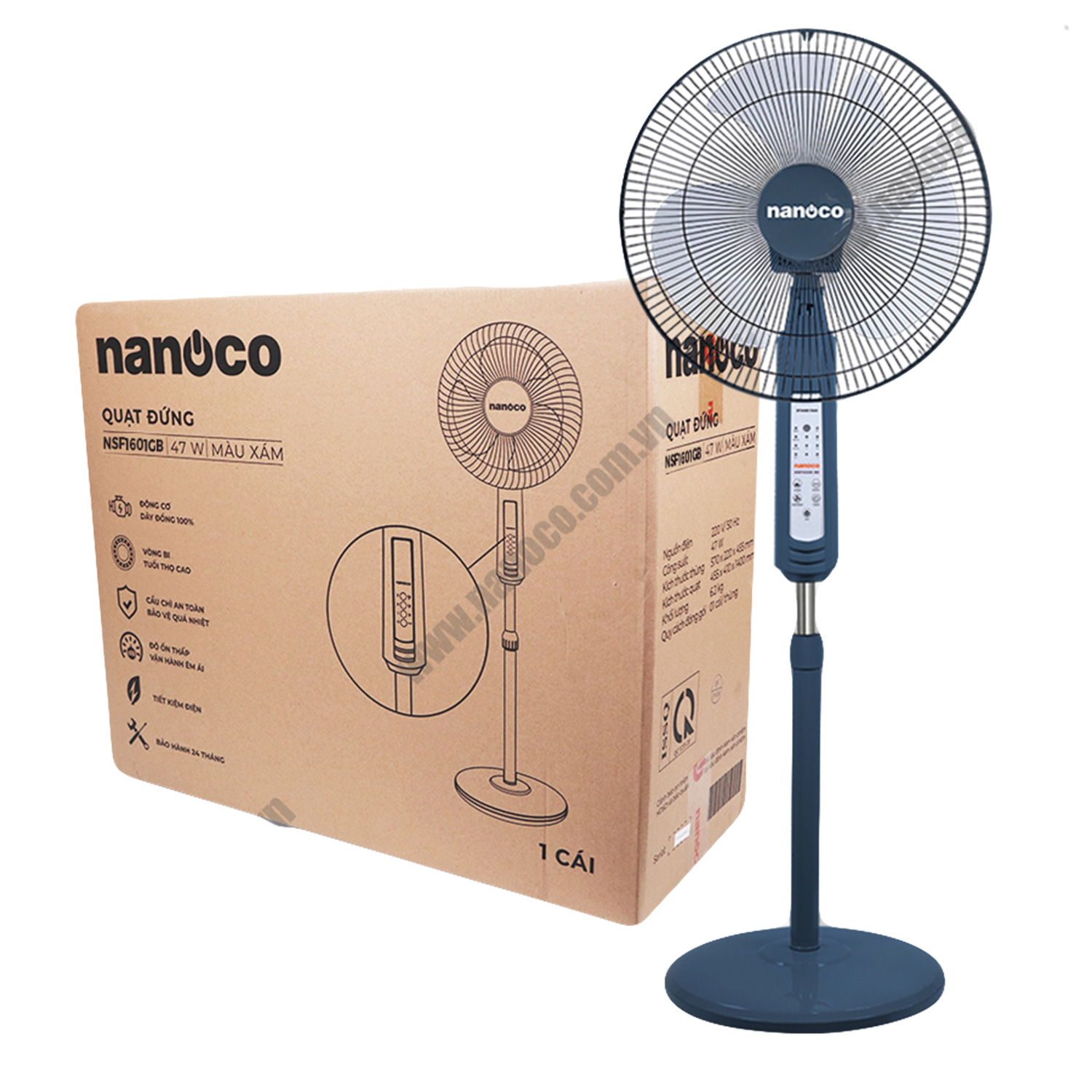 Quạt đứng cơ NSF1601G Nanoco