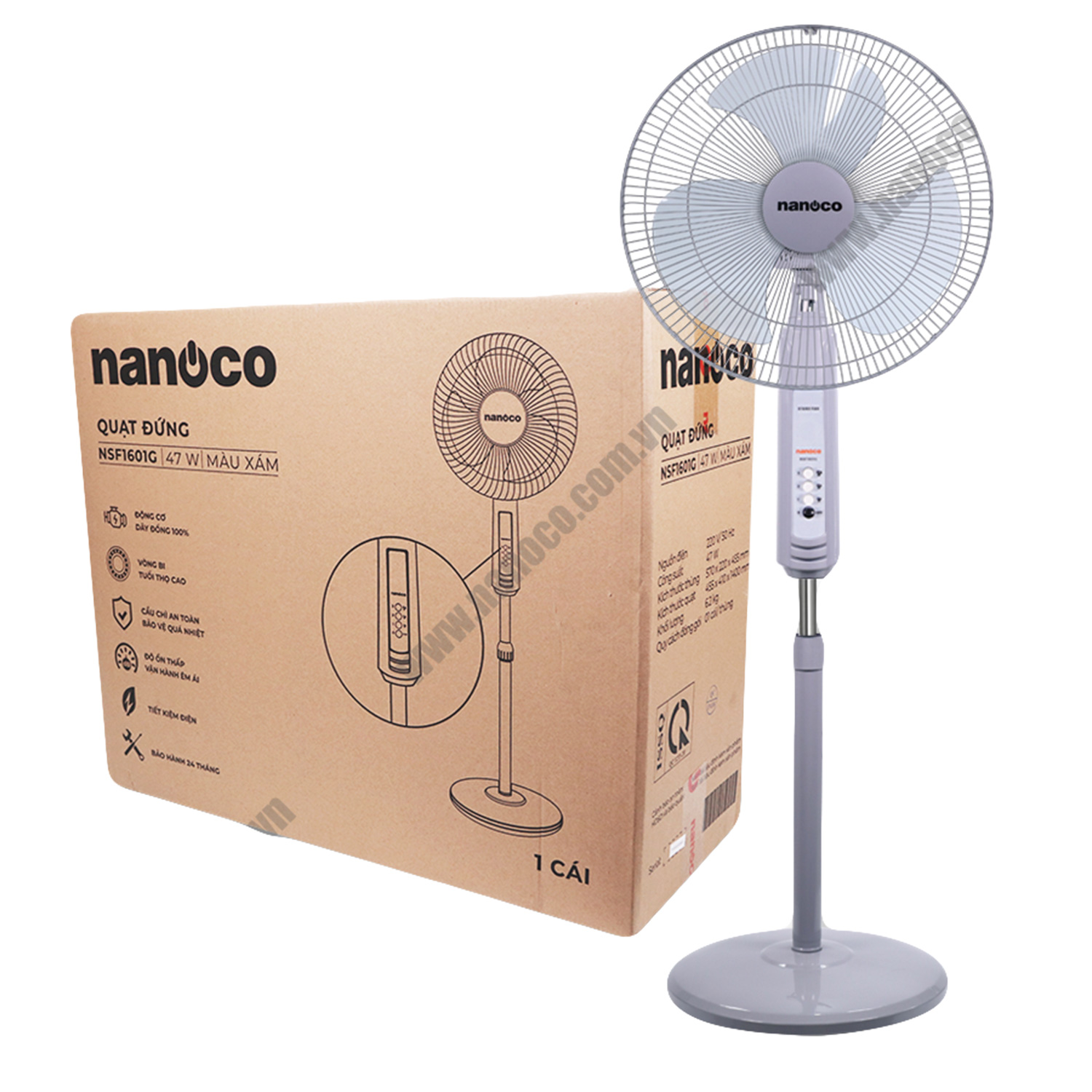 Quạt đứng cơ NSF1601G Nanoco