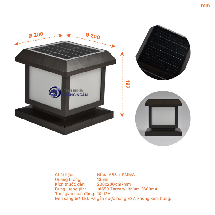 Đèn Năng Lượng Mặt Trời Sân Vườn NTZ10200 Nanoco