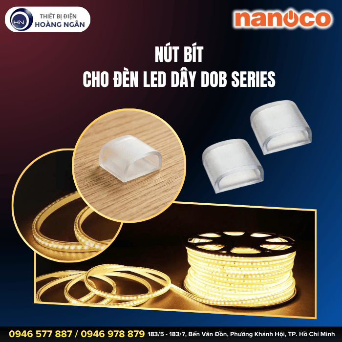 Nút Bít IP65 NSTD120-C Dùng Cho Đèn LED Dây Ngoài Trời DOB Series