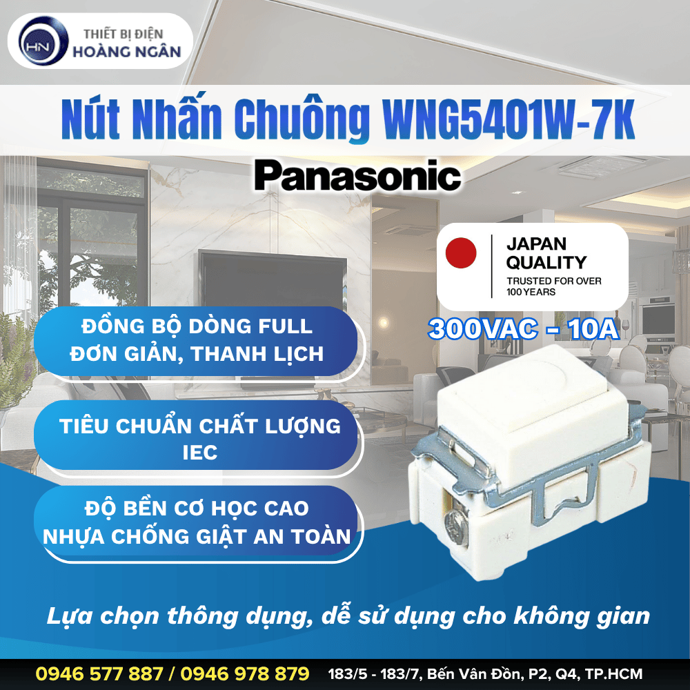 Nút nhấn chuông Panasonic WNG5401W-7K