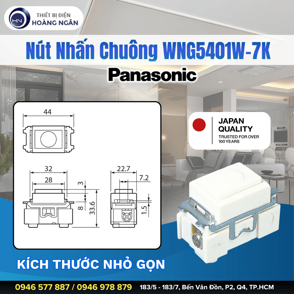 Nút nhấn chuông Panasonic WNG5401W-7K