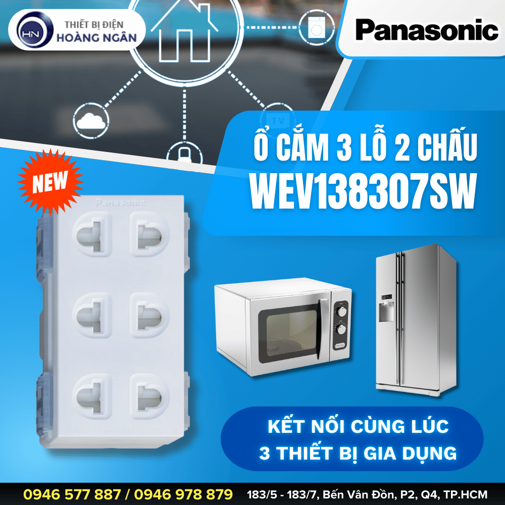 Ổ Cắm 3 Lỗ 2 Chấu Panasonic WEV138307SW
