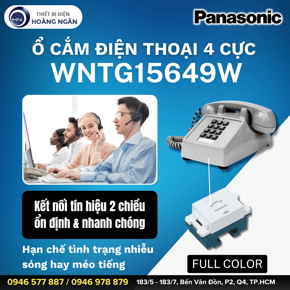 Ổ Cắm Điện Thoại 4 Cực WNTG15649W Panasonic