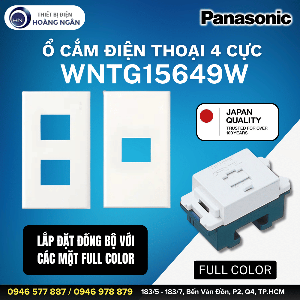 Ổ Cắm Điện Thoại 4 Cực WNTG15649W Panasonic