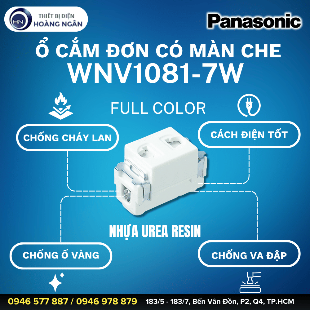 Ổ Cắm Đơn Có Màn Che WNV1081-7W Panasonic