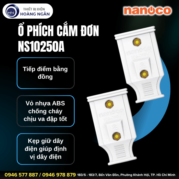 Ổ Cắm Đơn Nanoco NS10250A