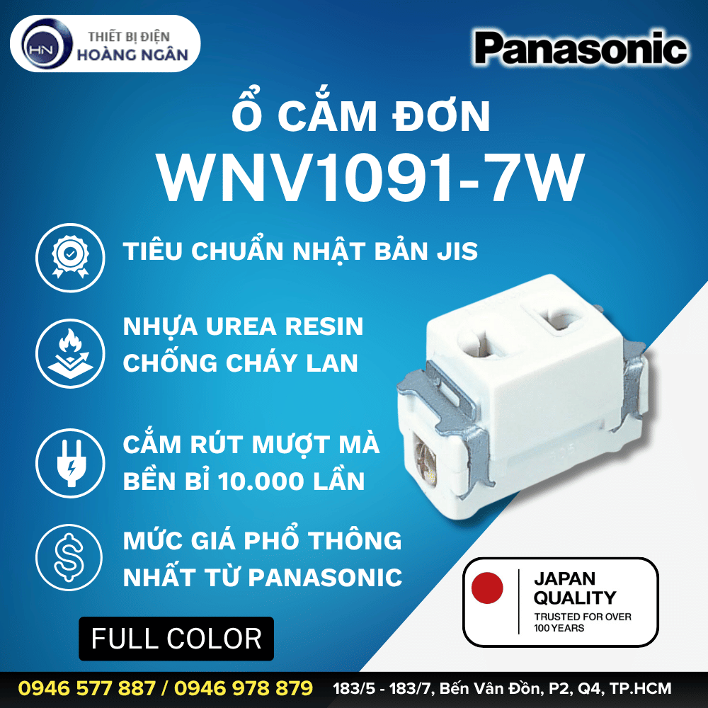 Ổ Cắm Đơn Panasonic WNV1091-7W