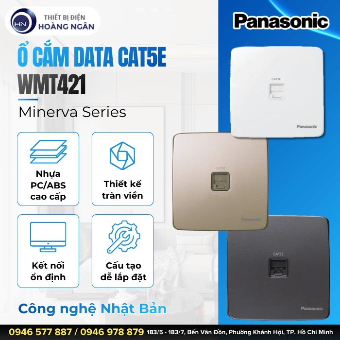 Ổ Cắm Mạng CAT5E WMT421-VN - Panasonic Minerva Series