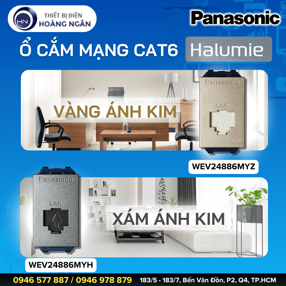 Ổ Cắm Mạng CAT6 Panasonic WEV24886MYZ, WEV24886MYH