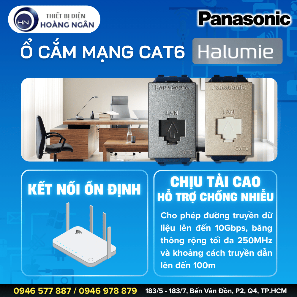 Ổ Cắm Mạng CAT6 Panasonic WEV24886MYZ, WEV24886MYH