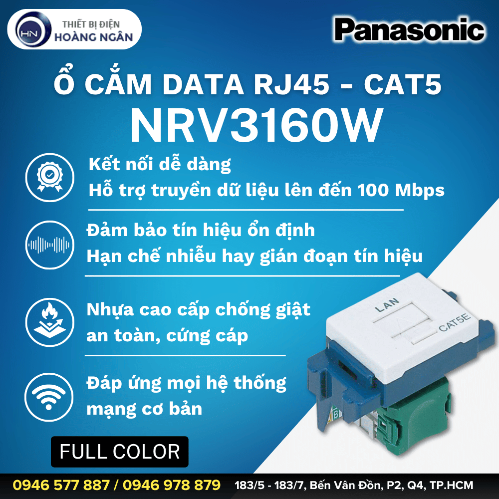 Ổ Cắm Mạng Panasonic NRV3160W CAT5 - RJ45
