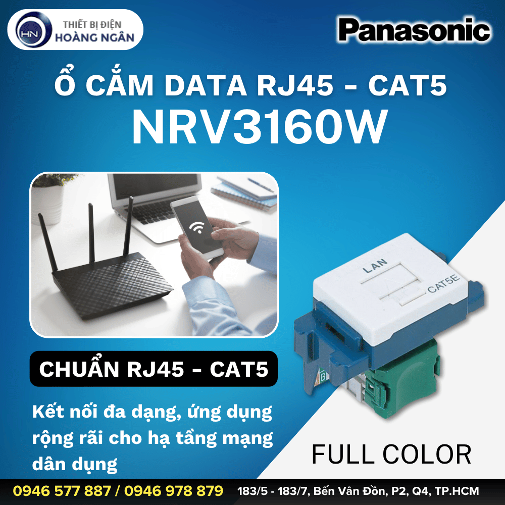 Ổ Cắm Mạng Panasonic NRV3160W CAT5 - RJ45
