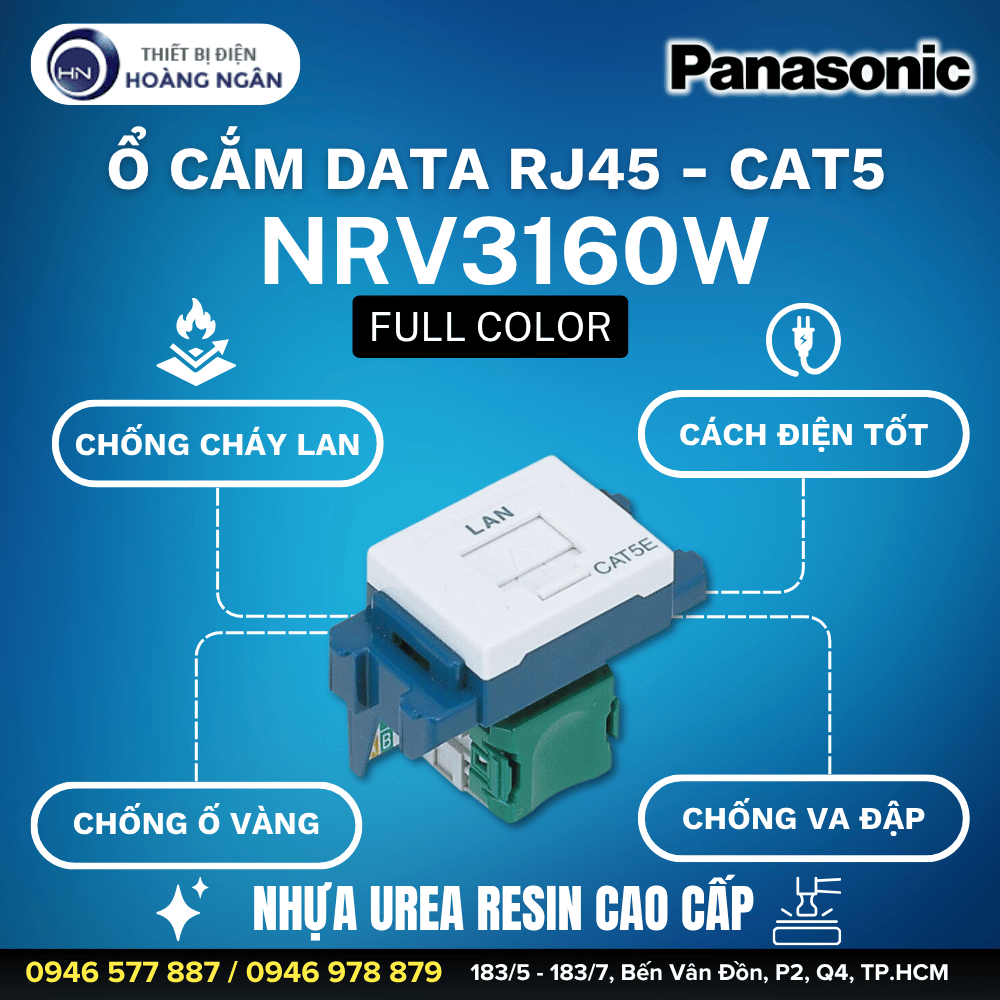 Ổ Cắm Mạng Panasonic NRV3160W CAT5 - RJ45