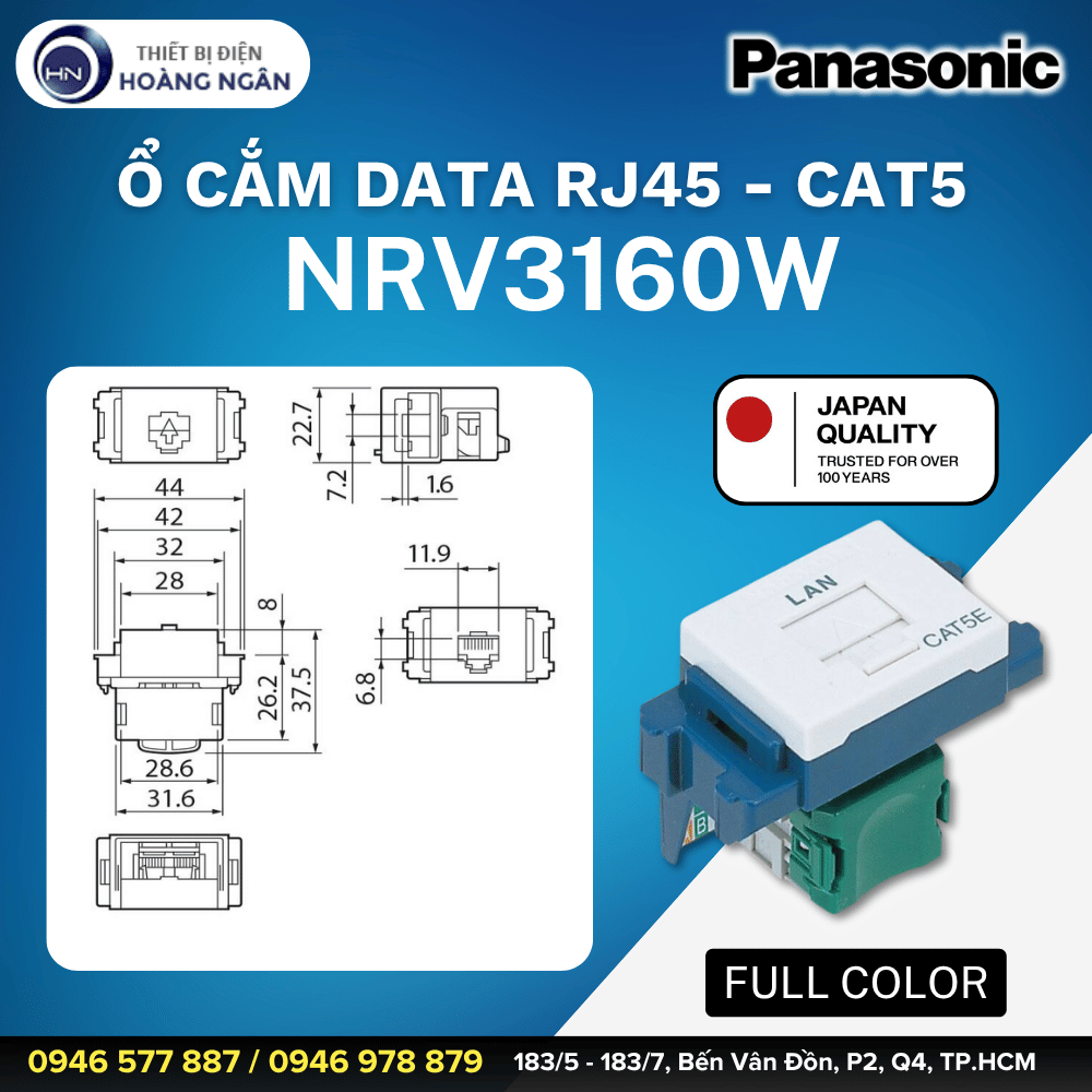 Ổ Cắm Mạng Panasonic NRV3160W CAT5
