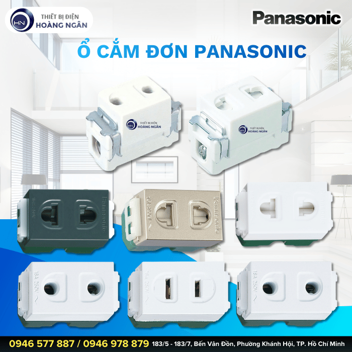Ổ cắm Panasonic đơn WEV1091SW -  WIDE Series