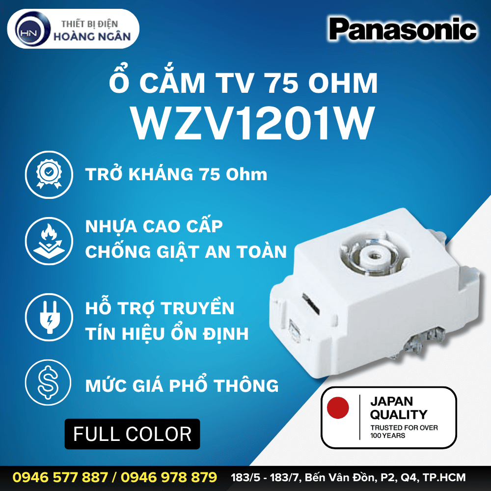 Ổ Cắm TV Panasonic WZV1201W 75 Ohm