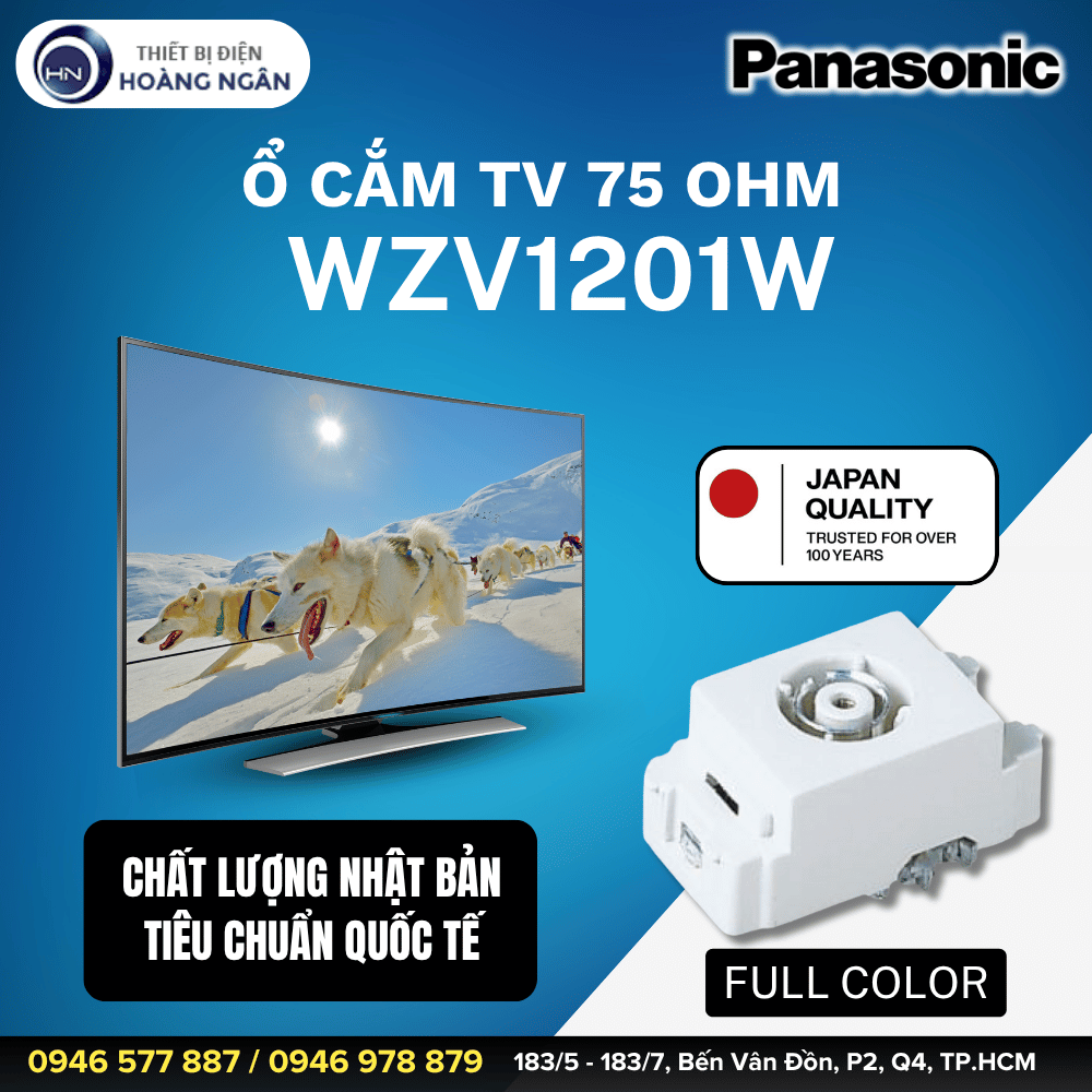 Ổ Cắm TV Panasonic WZV1201W 75 Ohm